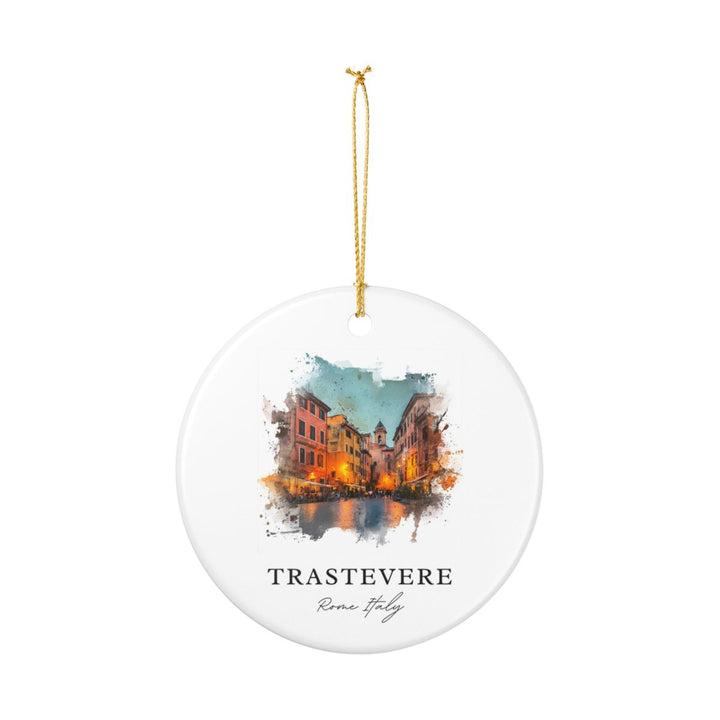 Trastevere Rome Italy Ornament: Unique Trastevere Rome Souvenir, Trastevere Rome Italy Xmas Decor, and Authentic Trastevere Rome Gift
