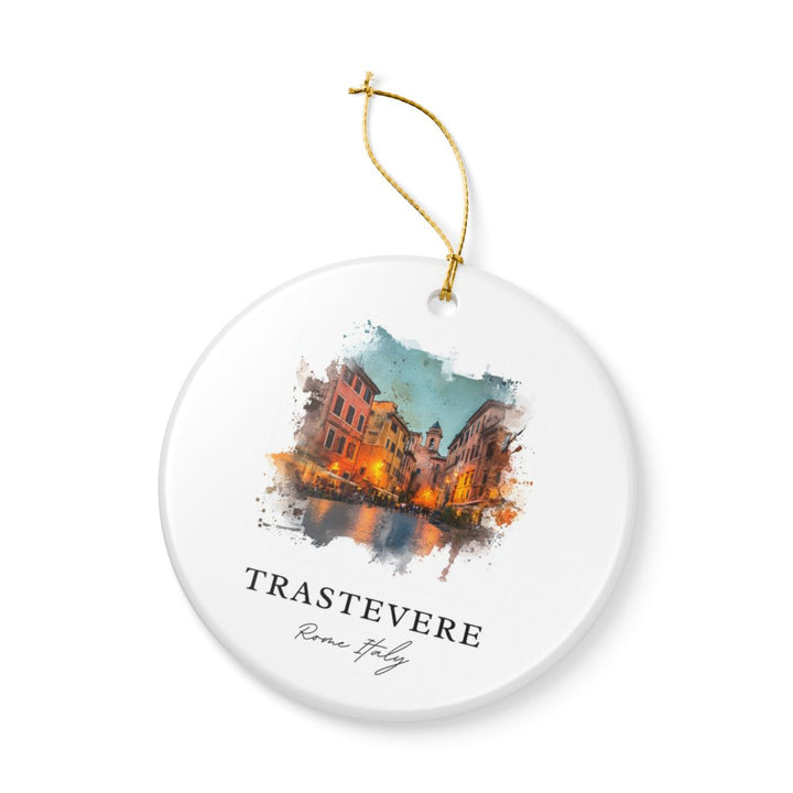 Trastevere Rome Italy Ornament: Unique Trastevere Rome Souvenir, Trastevere Rome Italy Xmas Decor, and Authentic Trastevere Rome Gift