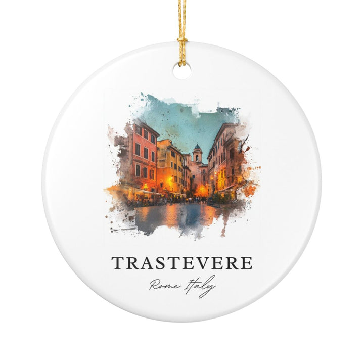 Trastevere Rome Italy Ornament: Unique Trastevere Rome Souvenir, Trastevere Rome Italy Xmas Decor, and Authentic Trastevere Rome Gift