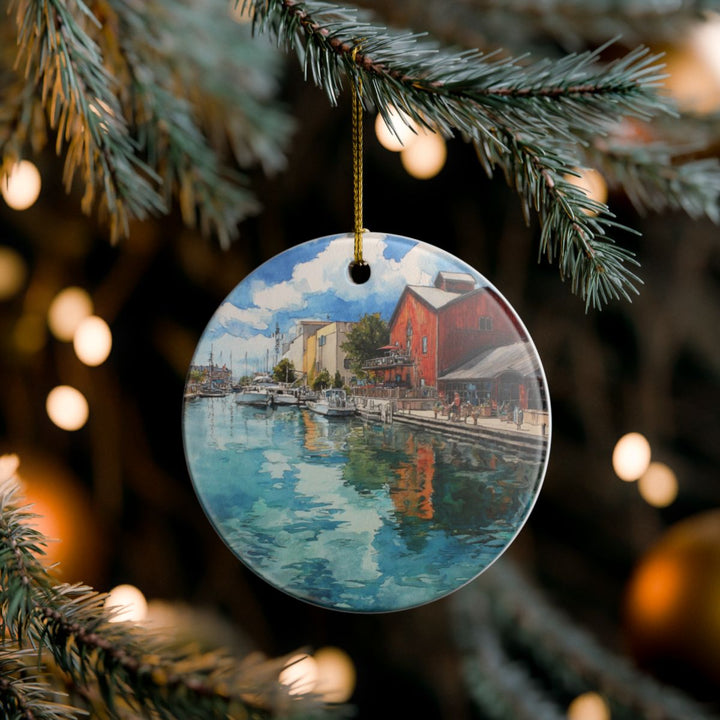 Traverse City Michigan Ornament: Unique Traverse City Souvenir, Traverse City Michigan Xmas Decor, and Authentic Traverse City Gift