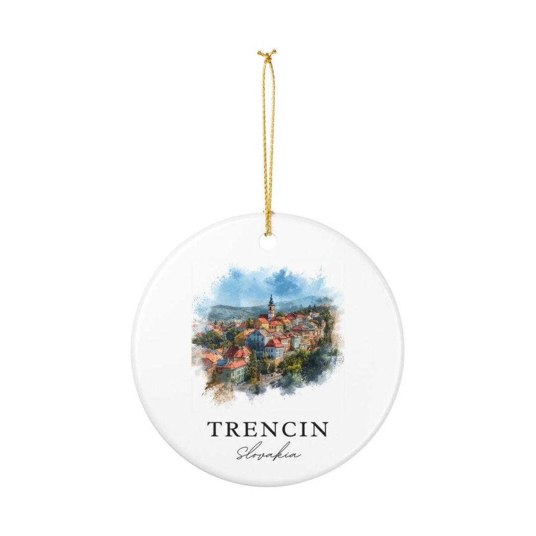 Trencin Slovakia Ornament: Unique Trencin Slovakia Souvenir, Trencin Slovakia Xmas Decor, and Authentic Trencin Slovakia Gift