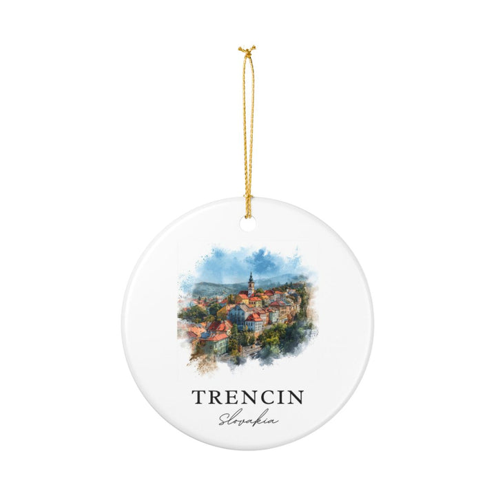 Trencin Slovakia Ornament: Unique Trencin Slovakia Souvenir, Trencin Slovakia Xmas Decor, and Authentic Trencin Slovakia Gift