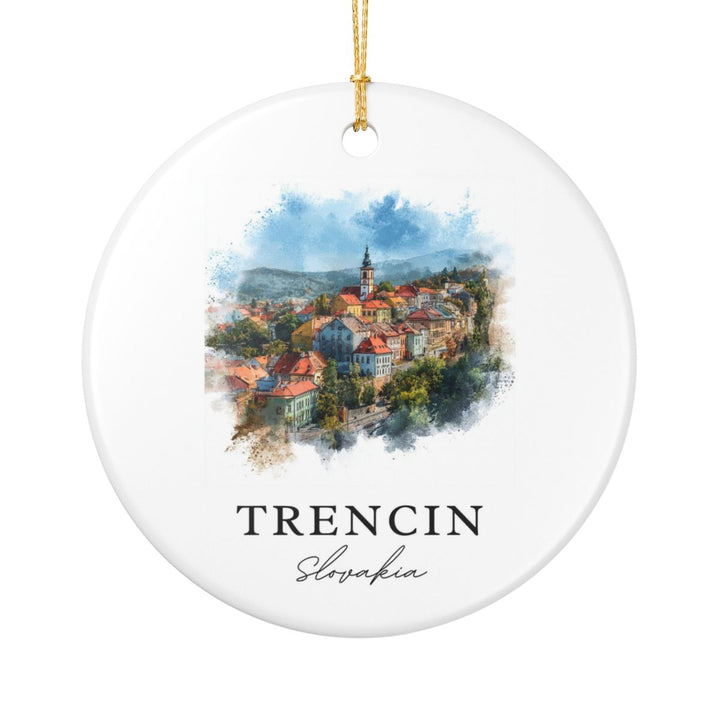 Trencin Slovakia Ornament: Unique Trencin Slovakia Souvenir, Trencin Slovakia Xmas Decor, and Authentic Trencin Slovakia Gift