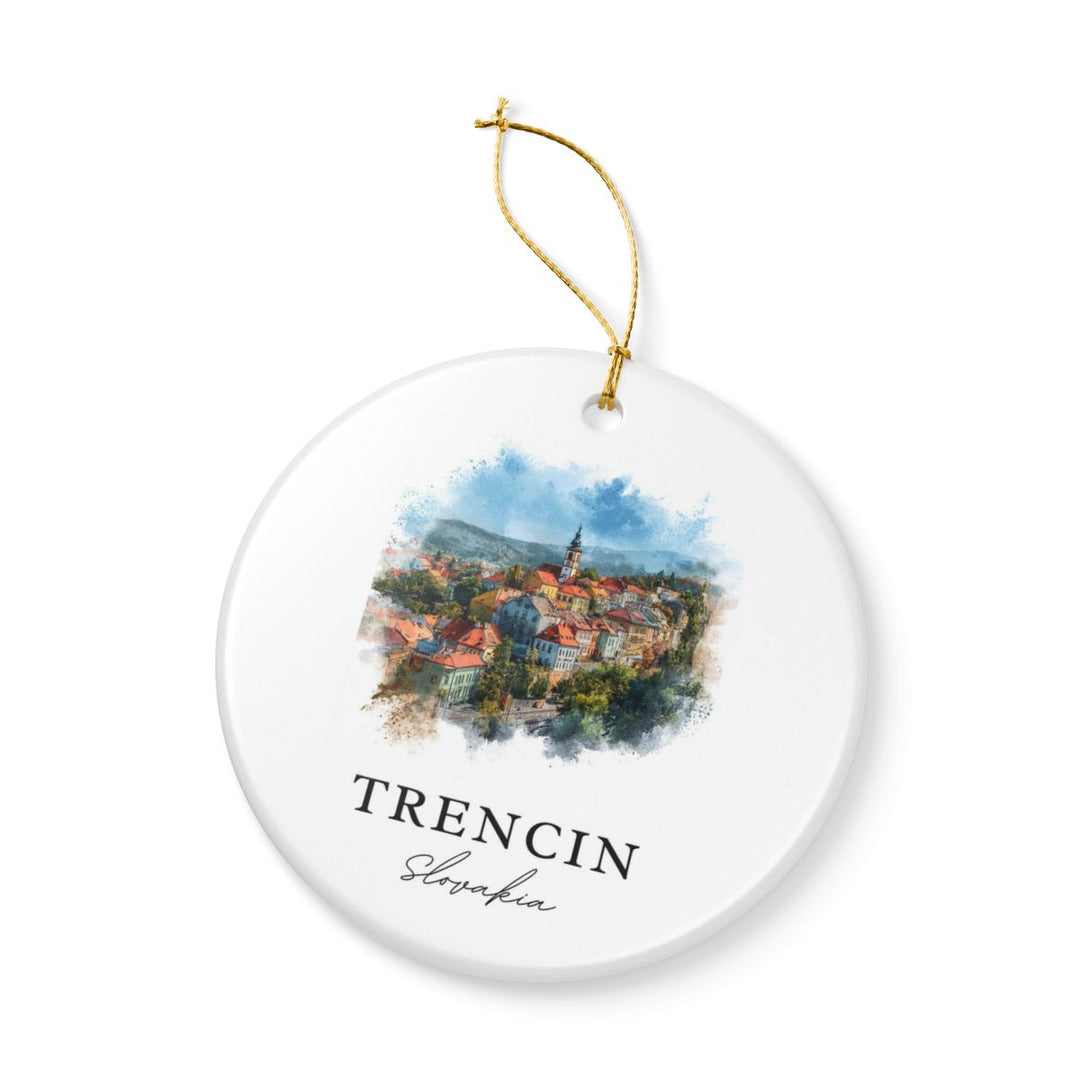 Trencin Slovakia Ornament: Unique Trencin Slovakia Souvenir, Trencin Slovakia Xmas Decor, and Authentic Trencin Slovakia Gift