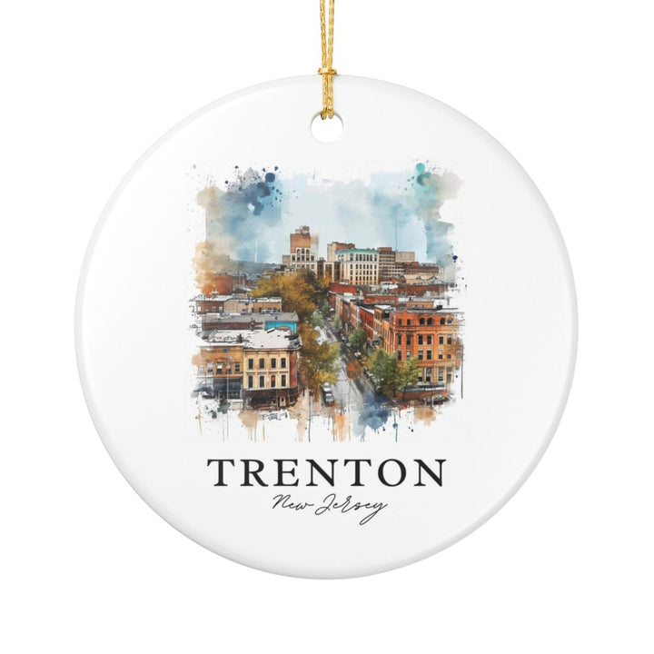 Trenton New Jersey Ornament: Unique Trenton Souvenir, Trenton New Jersey Xmas Decor, and Authentic Trenton Gift