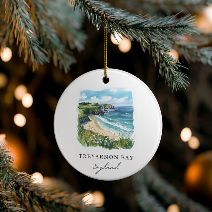 Treyarnon Bay Ornament: Unique Treyarnon Bay Souvenir, Treyarnon Bay Xmas Decor, and Authentic Treyarnon Bay Gift