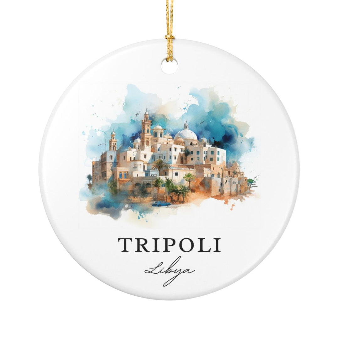 Tripoli Libya Ornament: Unique Tripoli Souvenir, Tripoli Libya Xmas Decor, and Authentic Tripoli Gift