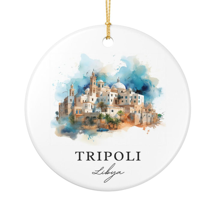 Tripoli Libya Ornament: Unique Tripoli Souvenir, Tripoli Libya Xmas Decor, and Authentic Tripoli Gift