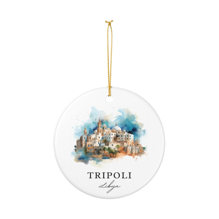 Tripoli Libya Ornament: Unique Tripoli Souvenir, Tripoli Libya Xmas Decor, and Authentic Tripoli Gift