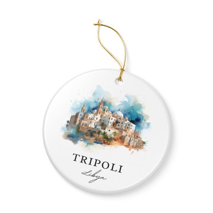 Tripoli Libya Ornament: Unique Tripoli Souvenir, Tripoli Libya Xmas Decor, and Authentic Tripoli Gift