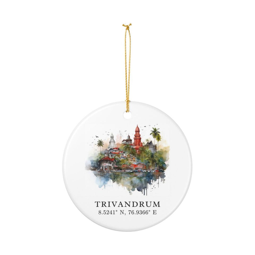 Trivandrum Ornament: Unique Trivandrum Souvenir, Trivandrum Xmas Decor, and Authentic Trivandrum Gift