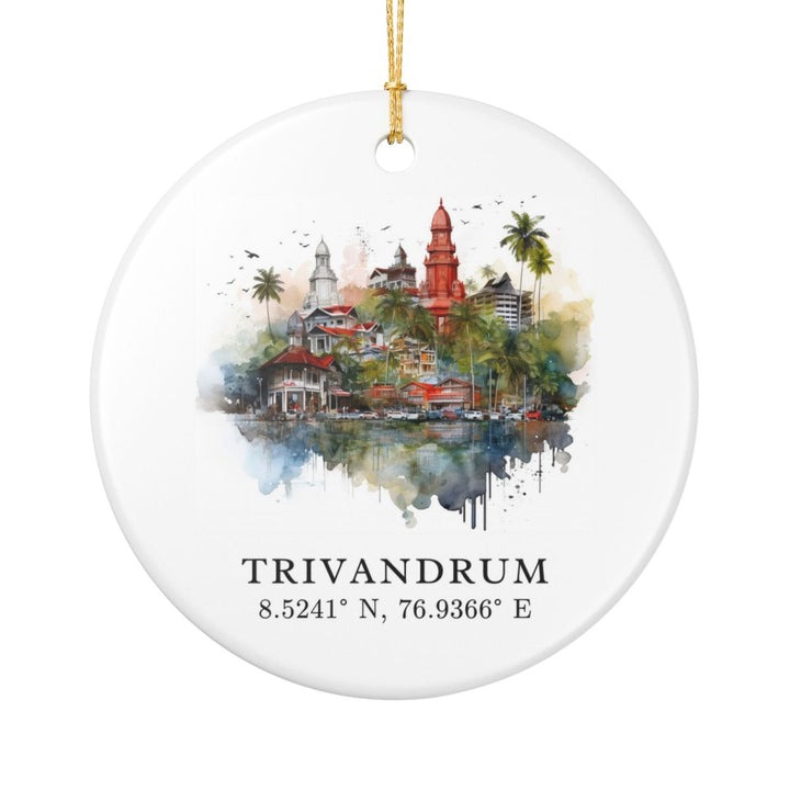 Trivandrum Ornament: Unique Trivandrum Souvenir, Trivandrum Xmas Decor, and Authentic Trivandrum Gift