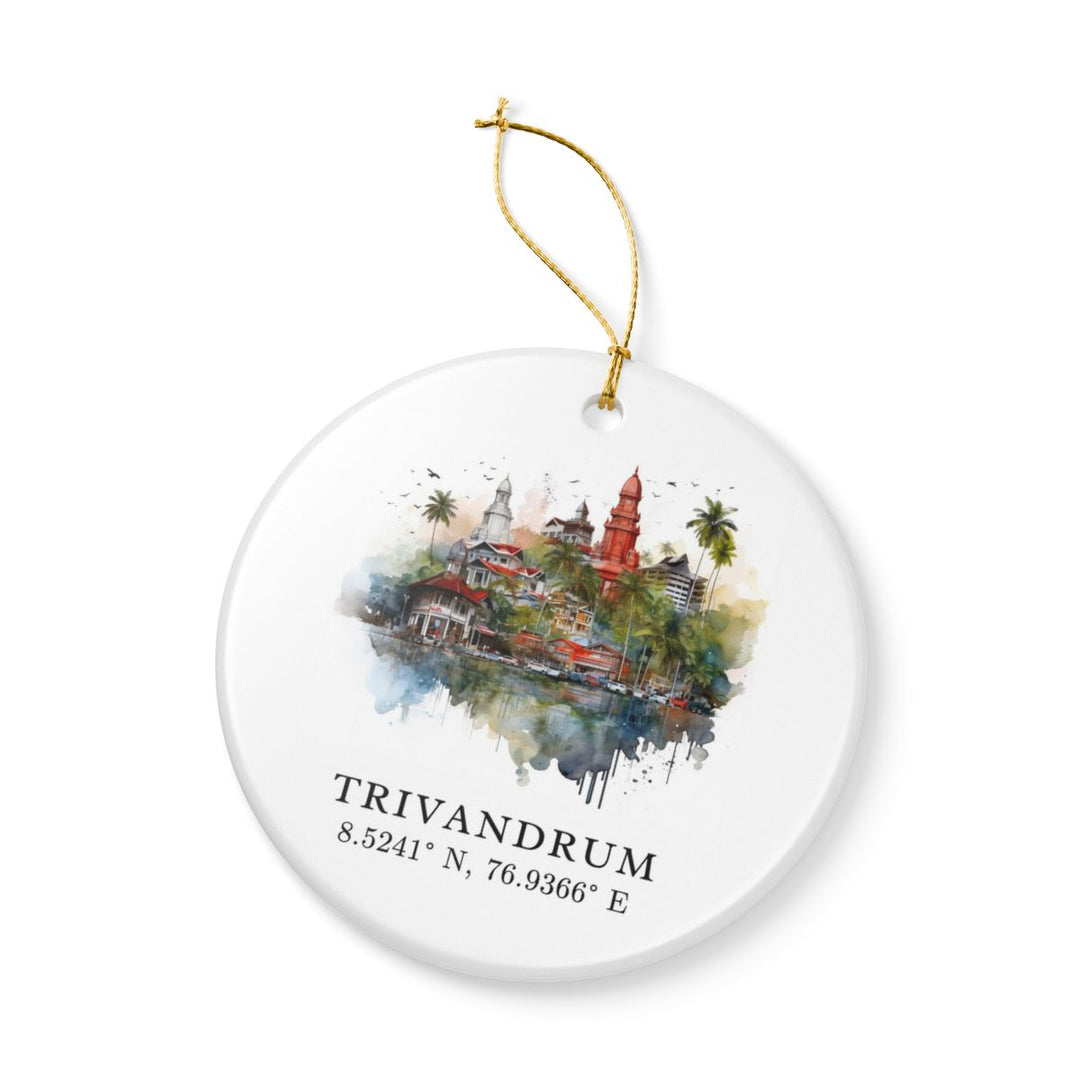 Trivandrum Ornament: Unique Trivandrum Souvenir, Trivandrum Xmas Decor, and Authentic Trivandrum Gift