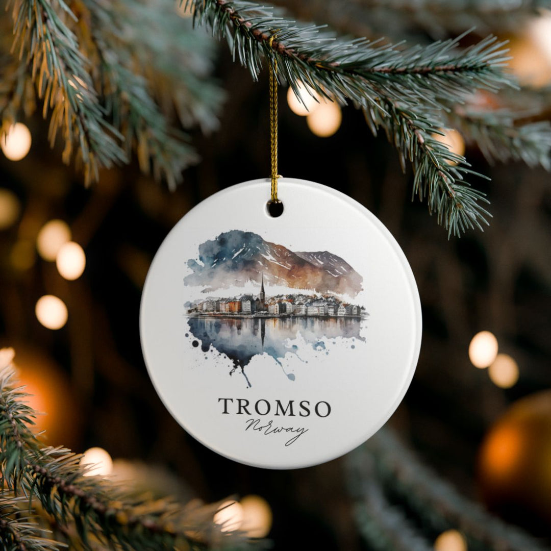 Tromso Norway Ornament: Unique Tromso Norway Souvenir, Tromso Norway Xmas Decor, and Authentic Tromso Norway Gift