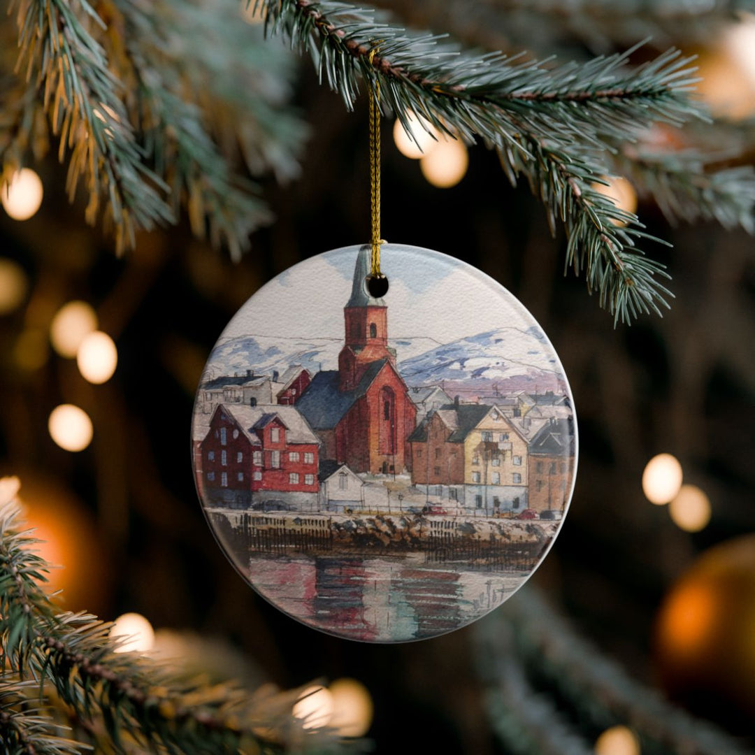 Tromsø Norway Ornament: Unique Tromsø Souvenir, Tromsø Norway Xmas Decor, and Authentic Tromsø Gift