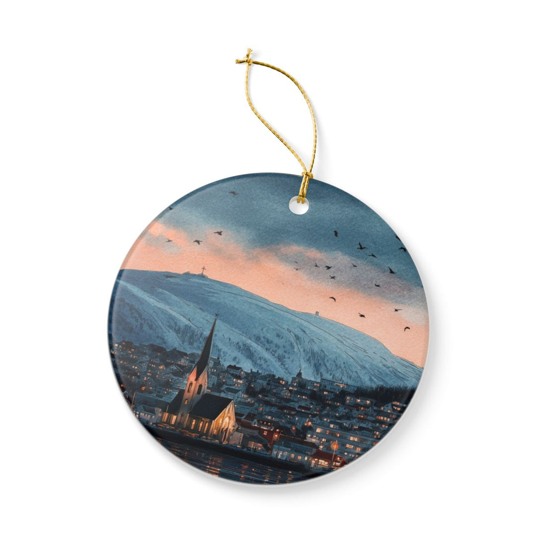 Tromsø Norway Ornament: Unique Tromsø Souvenir, Tromsø Norway Xmas Decor, and Authentic Tromsø Gift