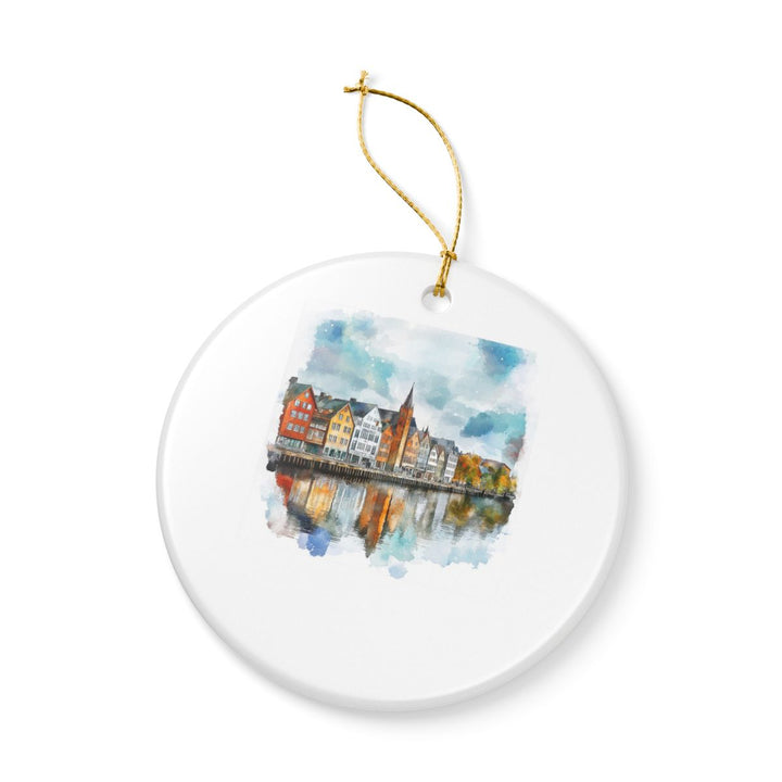 Trondheim Norway Ornament: Unique Trondheim Souvenir, Trondheim Norway Xmas Decor, and Authentic Trondheim Gift