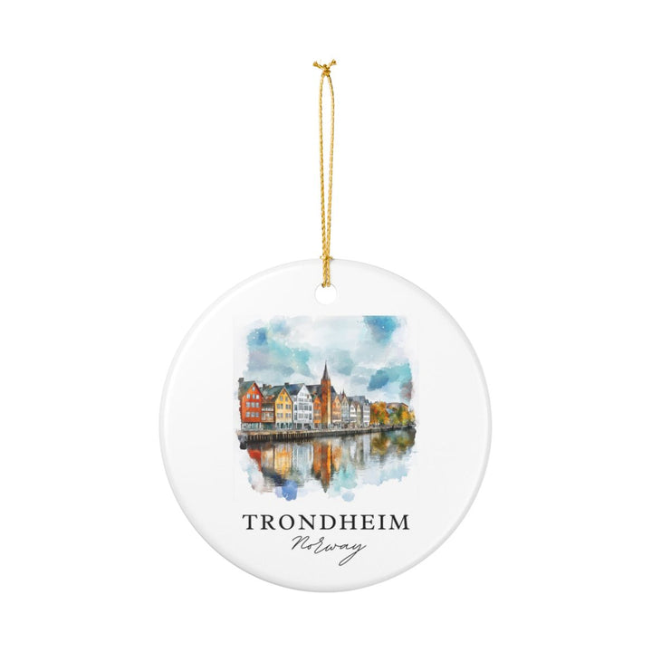 Trondheim Norway Ornament: Unique Trondheim Souvenir, Trondheim Norway Xmas Decor, and Authentic Trondheim Gift