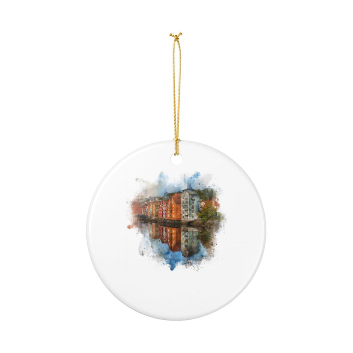 Trondheim Norway Ornament: Unique Trondheim Souvenir, Trondheim Norway Xmas Decor, and Authentic Trondheim Gift