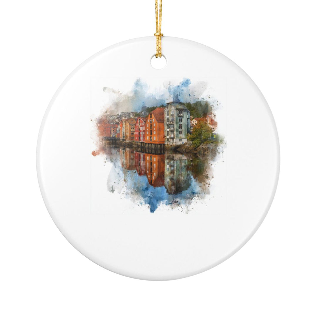 Trondheim Norway Ornament: Unique Trondheim Souvenir, Trondheim Norway Xmas Decor, and Authentic Trondheim Gift