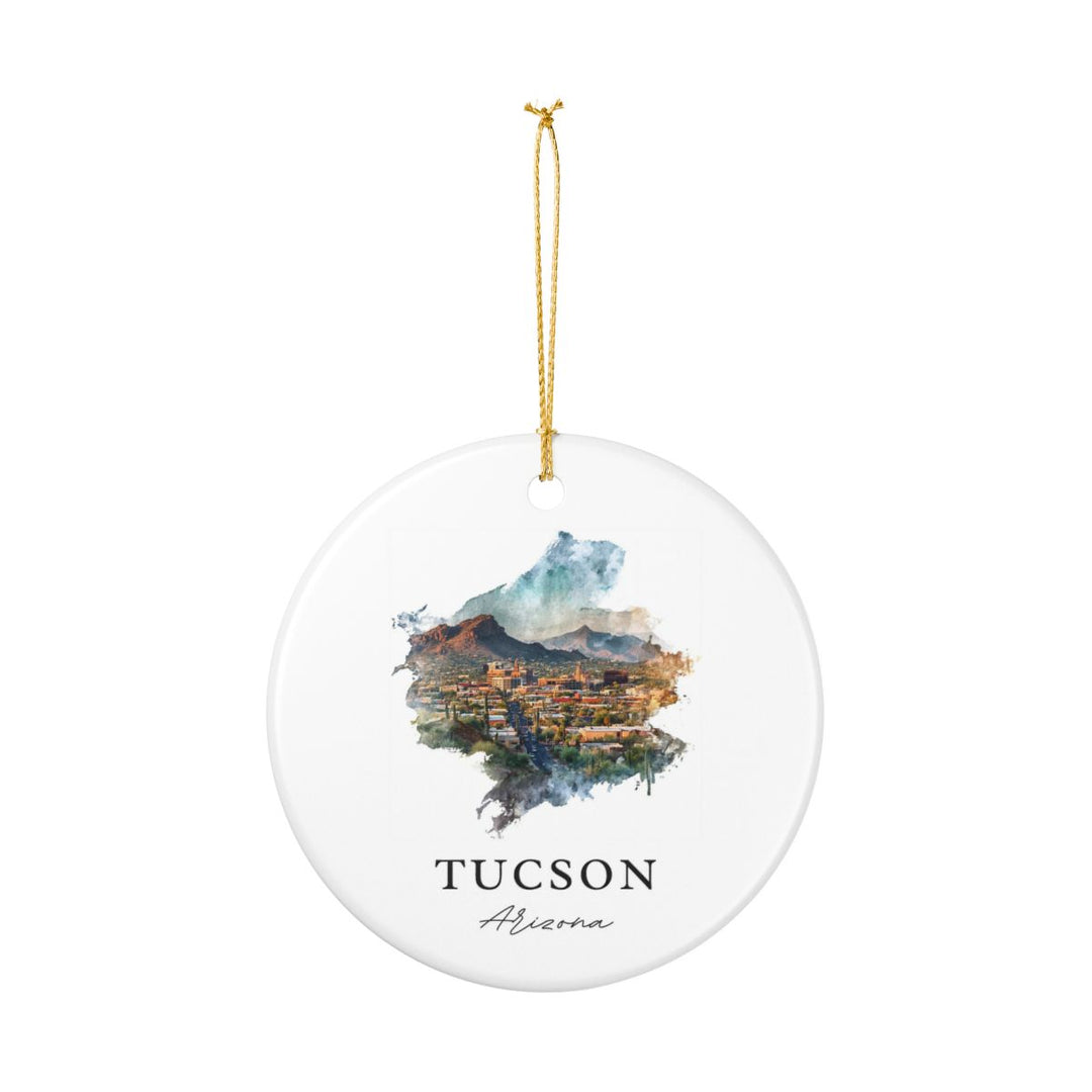 Tucson Arizona Ornament: Unique Tucson Souvenir, Tucson Arizona Xmas Decor, and Authentic Tucson Gift