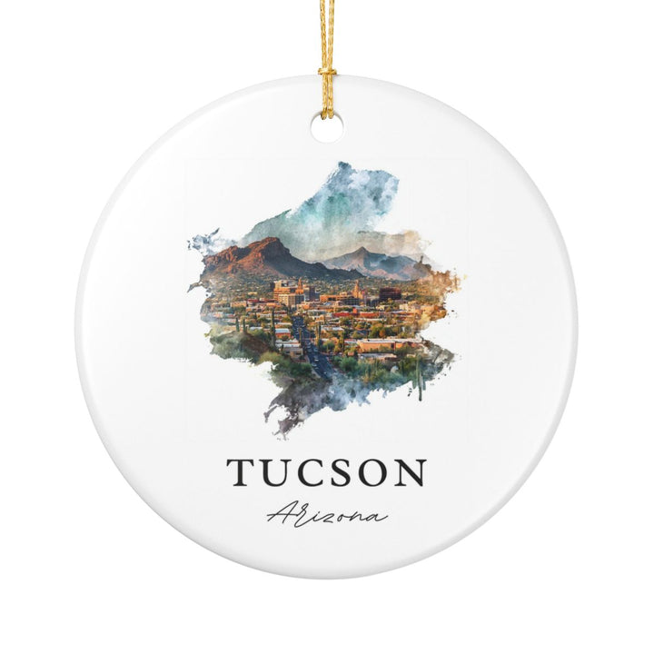 Tucson Arizona Ornament: Unique Tucson Souvenir, Tucson Arizona Xmas Decor, and Authentic Tucson Gift