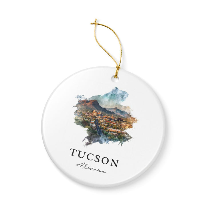 Tucson Arizona Ornament: Unique Tucson Souvenir, Tucson Arizona Xmas Decor, and Authentic Tucson Gift