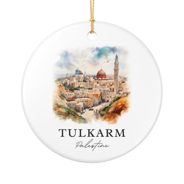 Tulkarm Palestine Ornament: Unique Tulkarm Palestine Souvenir, Tulkarm Palestine Xmas Decor, and Authentic Tulkarm Palestine Gift