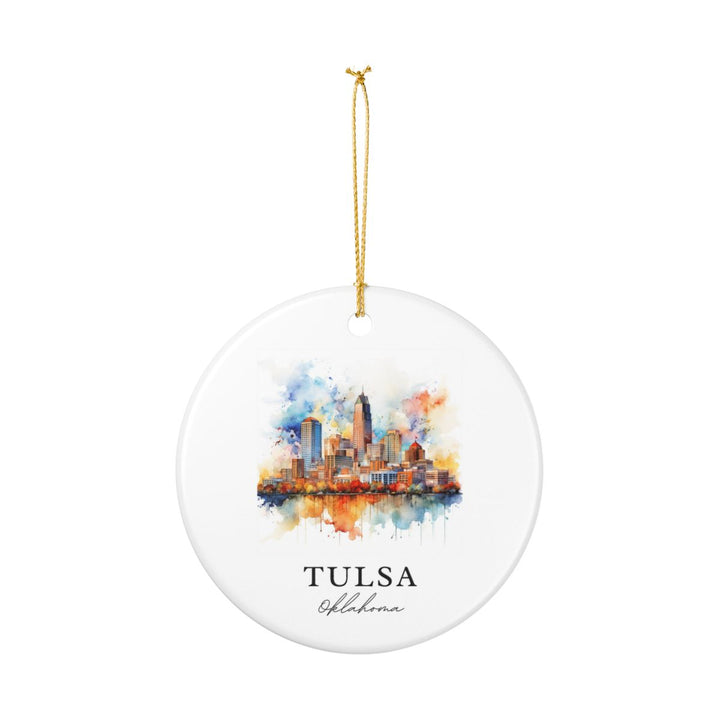 Tulsa Oklahoma Ornament: Unique Tulsa Souvenir, Tulsa Oklahoma Xmas Decor, and Authentic Tulsa Gift