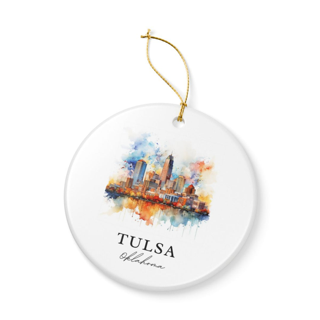 Tulsa Oklahoma Ornament: Unique Tulsa Souvenir, Tulsa Oklahoma Xmas Decor, and Authentic Tulsa Gift