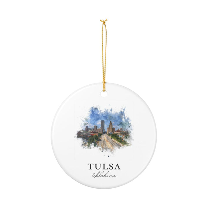 Tulsa Oklahoma Ornament: Unique Tulsa Souvenir, Tulsa Oklahoma Xmas Decor, and Authentic Tulsa Gift