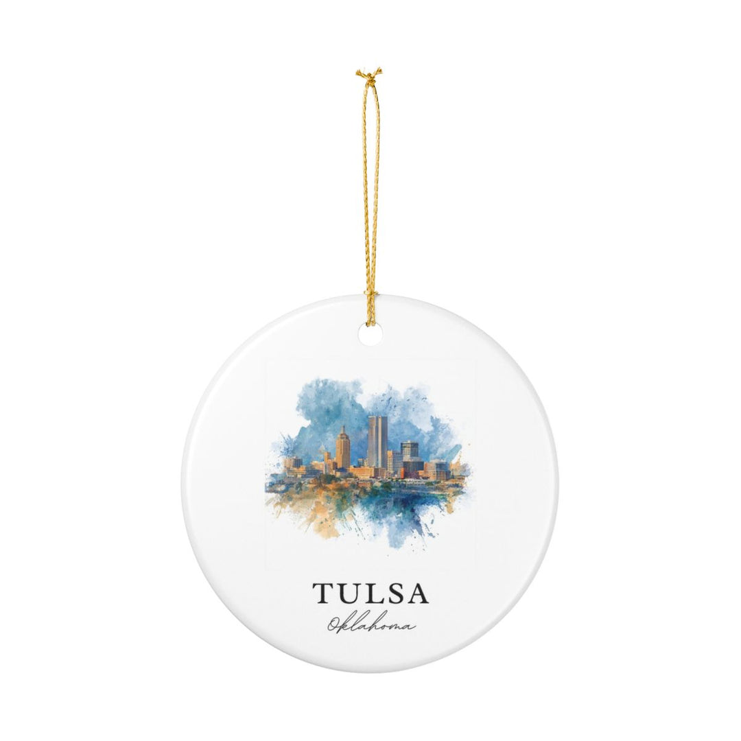 Tulsa Oklahoma Ornament: Unique Tulsa Souvenir, Tulsa Oklahoma Xmas Decor, and Authentic Tulsa Gift