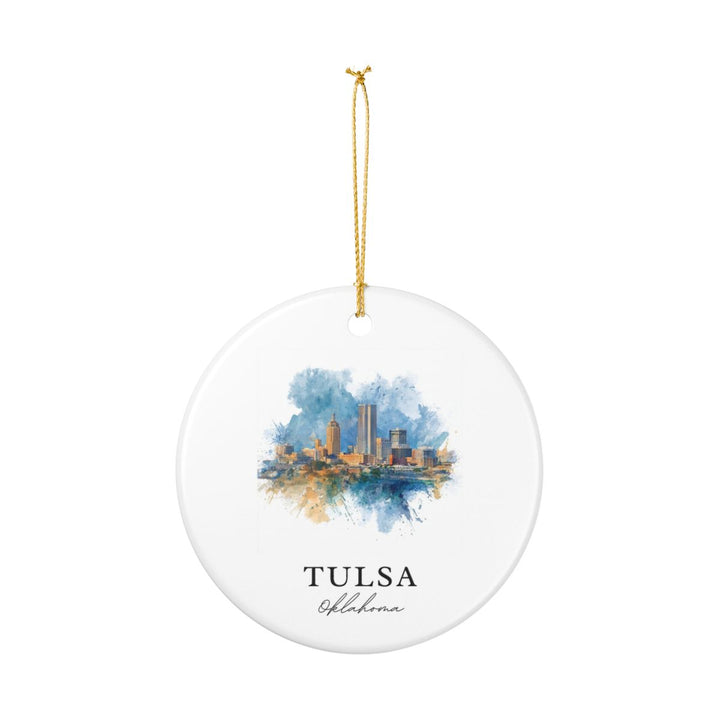 Tulsa Oklahoma Ornament: Unique Tulsa Souvenir, Tulsa Oklahoma Xmas Decor, and Authentic Tulsa Gift