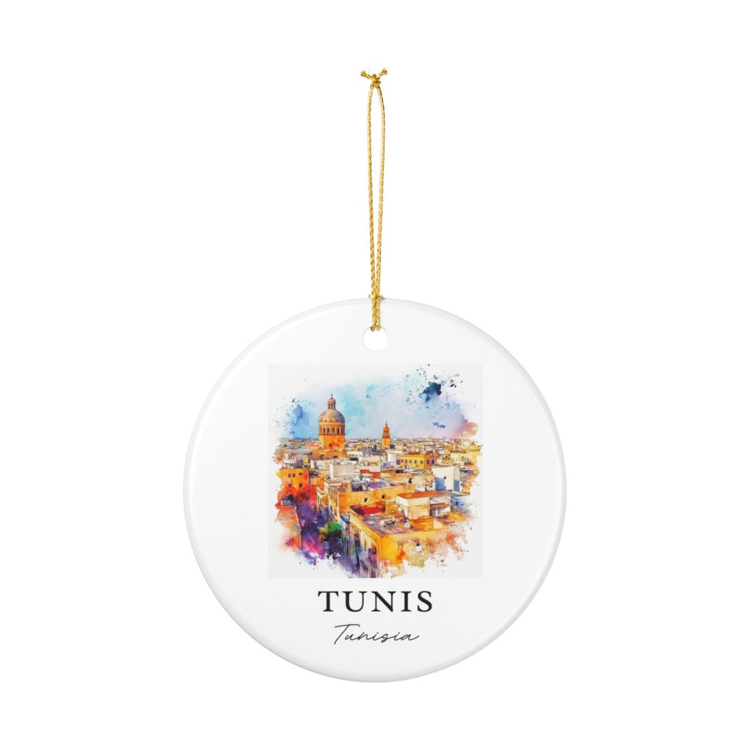 Tunis Tunisia Ornament: Unique Tunis Souvenir, Tunis Tunisia Xmas Decor, and Authentic Tunis Gift