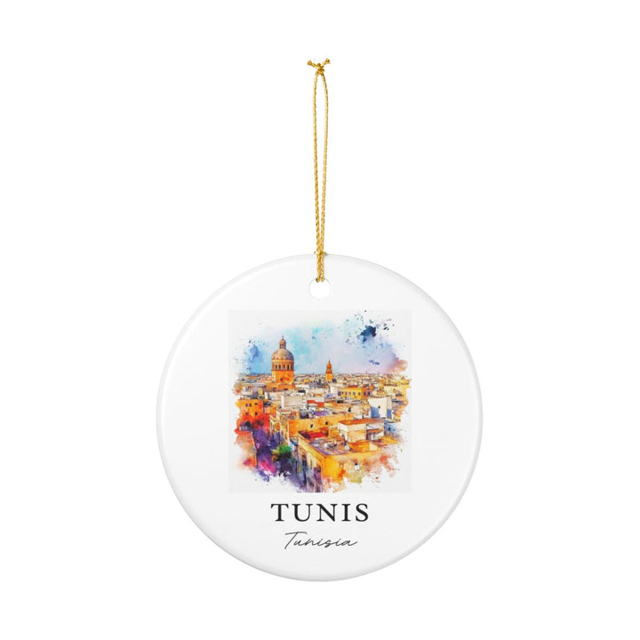 Tunis Tunisia Ornament: Unique Tunis Souvenir, Tunis Tunisia Xmas Decor, and Authentic Tunis Gift