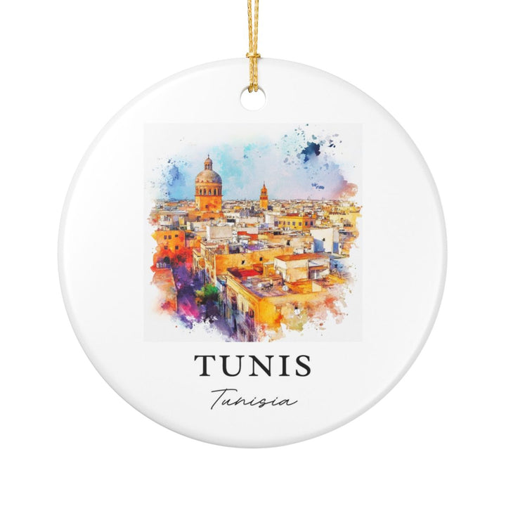 Tunis Tunisia Ornament: Unique Tunis Souvenir, Tunis Tunisia Xmas Decor, and Authentic Tunis Gift