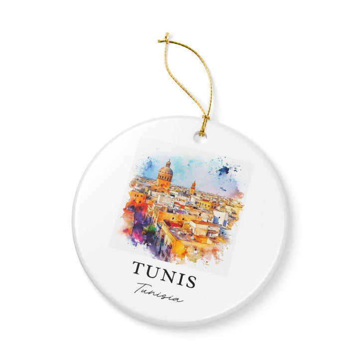 Tunis Tunisia Ornament: Unique Tunis Souvenir, Tunis Tunisia Xmas Decor, and Authentic Tunis Gift