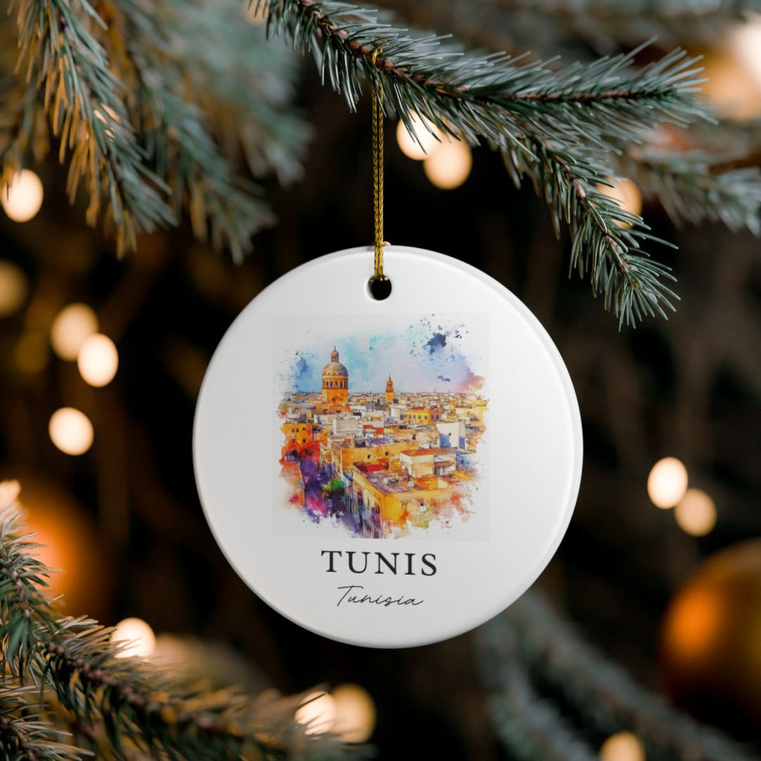 Tunis Tunisia Ornament: Unique Tunis Souvenir, Tunis Tunisia Xmas Decor, and Authentic Tunis Gift
