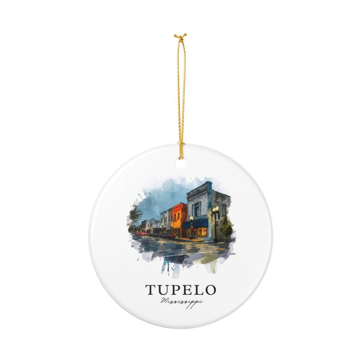 Tupelo Mississippi Ornament: Unique Tupelo Souvenir, Tupelo Mississippi Xmas Decor, and Authentic Tupelo Gift