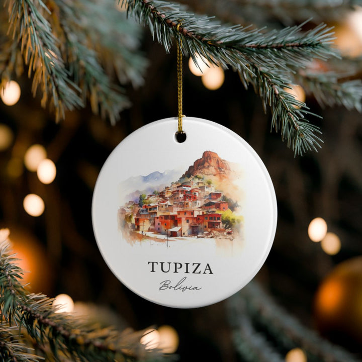 Tupiza Bolivia Ornament: Unique Tupiza Souvenir, Tupiza Bolivia Xmas Decor, and Authentic Tupiza Gift