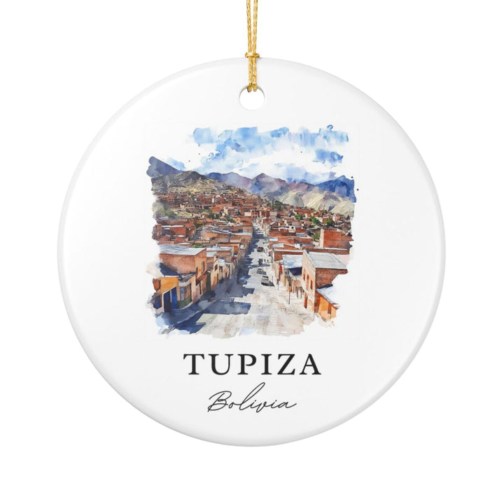 Tupiza Bolivia Ornament: Unique Tupiza Souvenir, Tupiza Bolivia Xmas Decor, and Authentic Tupiza Gift