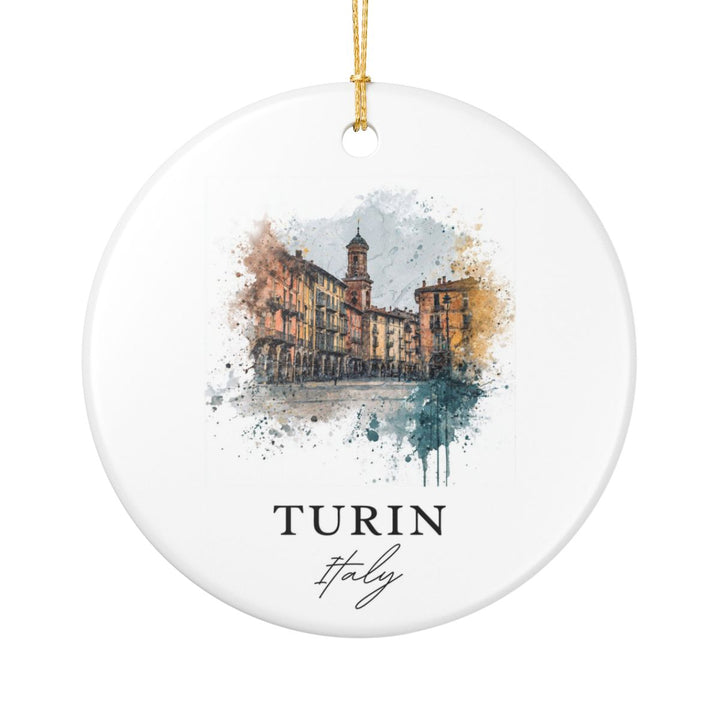 Turin Italy Ornament: Unique Turin Italy Souvenir, Turin Italy Xmas Decor, and Authentic Turin Italy Gift