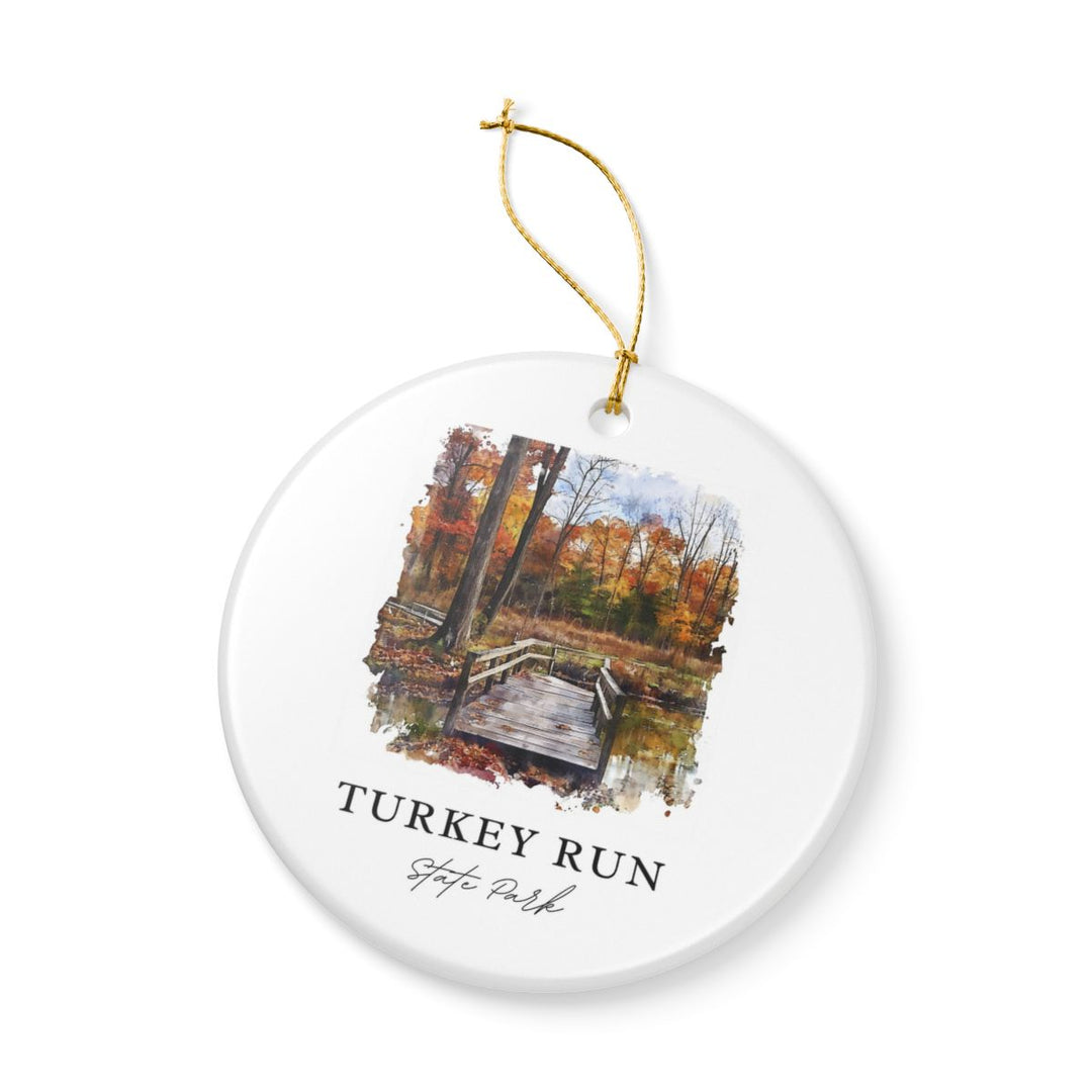 Turkey Run State Park Ornament: Unique Turkey Run State Park Souvenir, Turkey Run State Park Xmas Decor, and Authentic Turkey Run State Park Gift