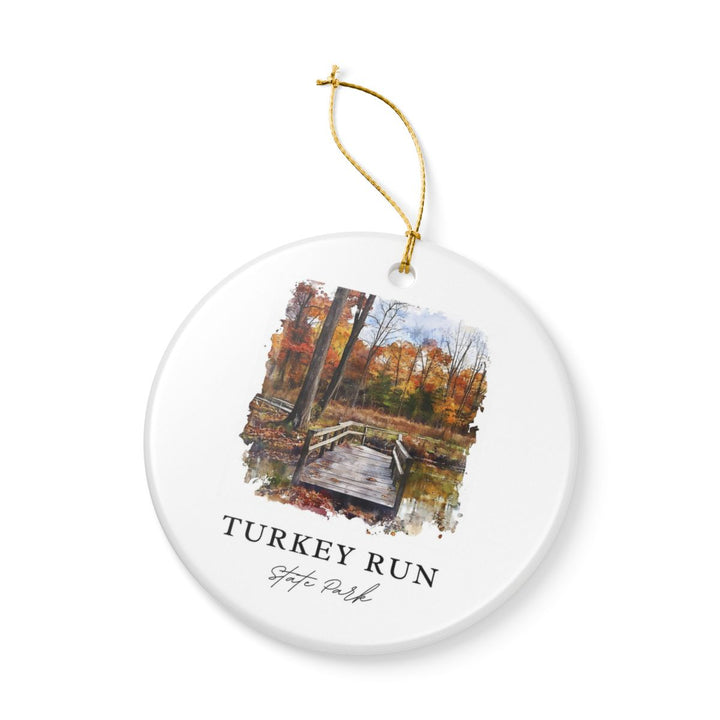 Turkey Run State Park Ornament: Unique Turkey Run State Park Souvenir, Turkey Run State Park Xmas Decor, and Authentic Turkey Run State Park Gift