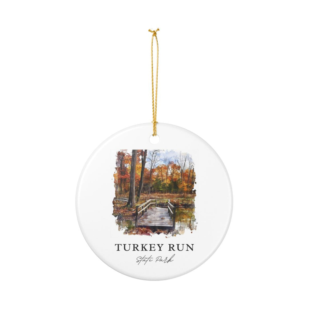 Turkey Run State Park Ornament: Unique Turkey Run State Park Souvenir, Turkey Run State Park Xmas Decor, and Authentic Turkey Run State Park Gift