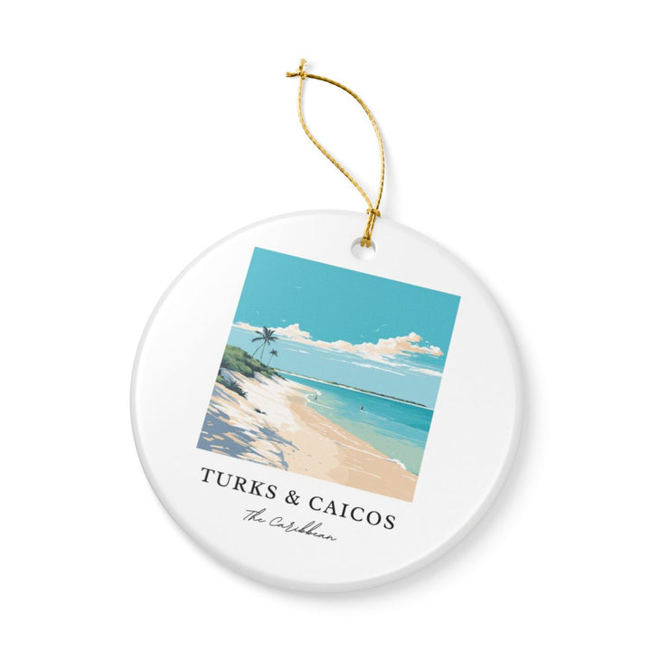 Turks and Caicos Caribbean Ornament: Unique Turks and Caicos Souvenir, Turks and Caicos Caribbean Xmas Decor, and Authentic Turks and Caicos Gift