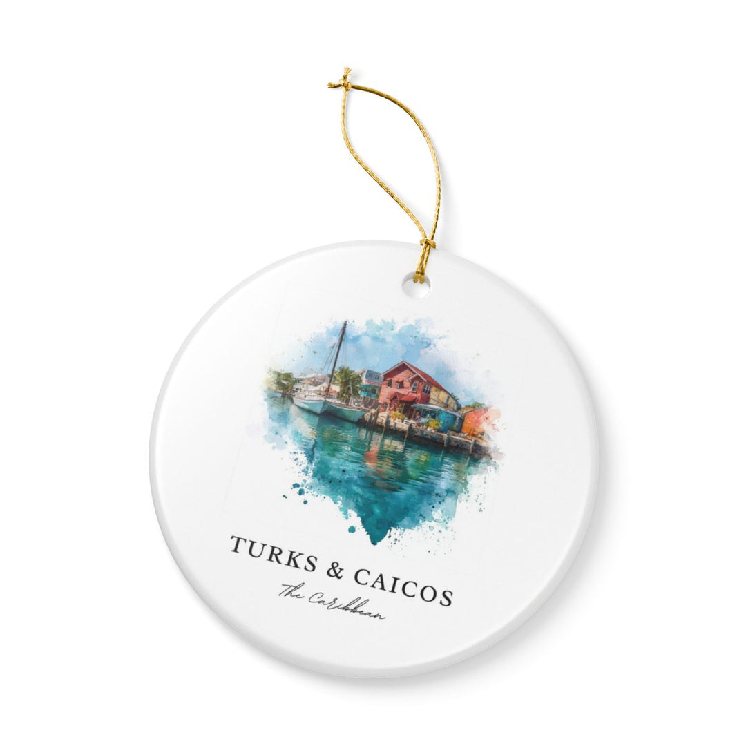 Turks and Caicos Caribbean Ornament: Unique Turks and Caicos Souvenir, Turks and Caicos Caribbean Xmas Decor, and Authentic Turks and Caicos Gift