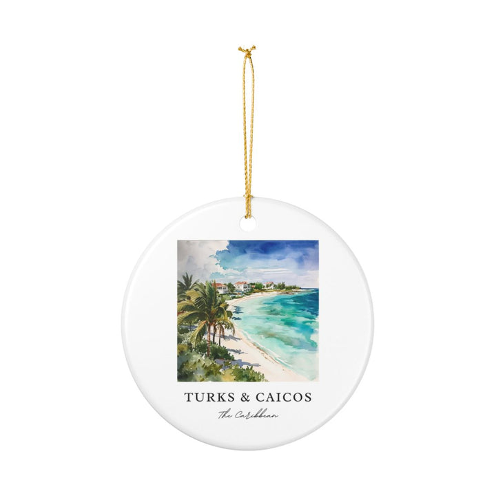 Turks and Caicos Caribbean Ornament: Unique Turks and Caicos Souvenir, Turks and Caicos Caribbean Xmas Decor, and Authentic Turks and Caicos Gift