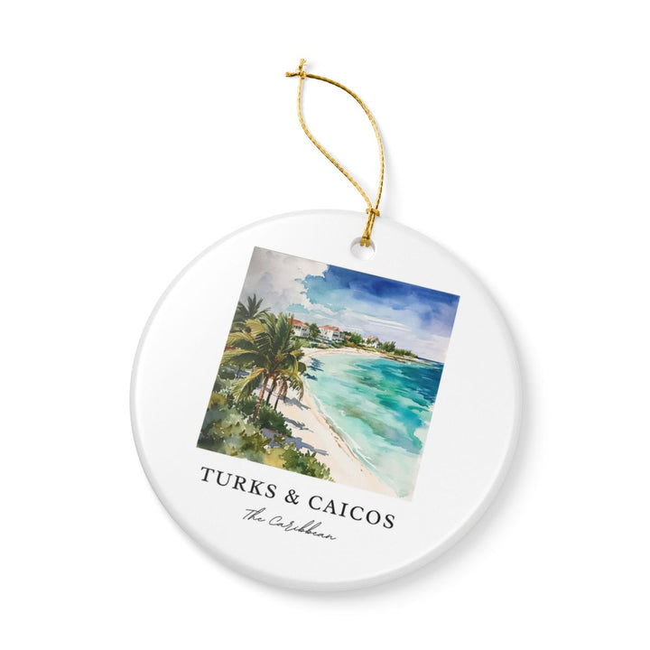 Turks and Caicos Caribbean Ornament: Unique Turks and Caicos Souvenir, Turks and Caicos Caribbean Xmas Decor, and Authentic Turks and Caicos Gift