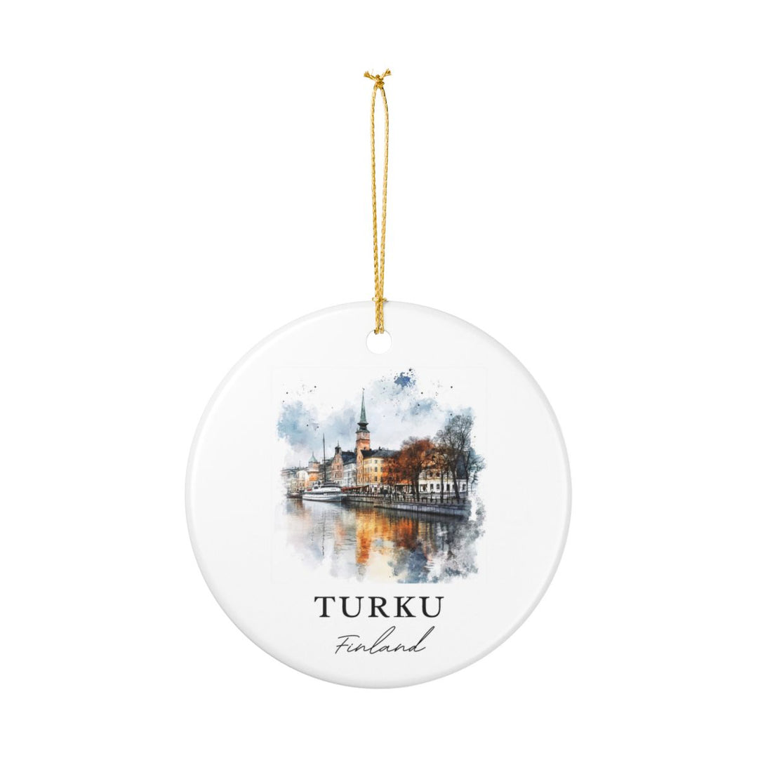 Turku Finland Ornament: Unique Turku Souvenir, Turku Finland Xmas Decor, and Authentic Turku Gift